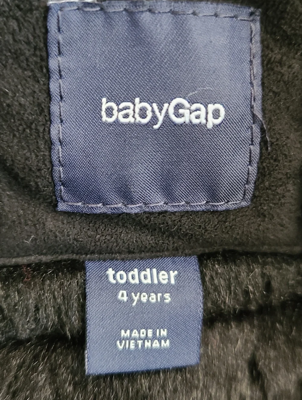 Baby GAP faux suede sherpa lined jacket/coat black size girls 4T